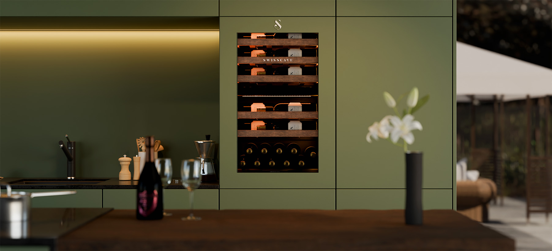 SWISSCAVE Luxury Built-In Wine Cooler | Panel-Ready | SWISSCAVE