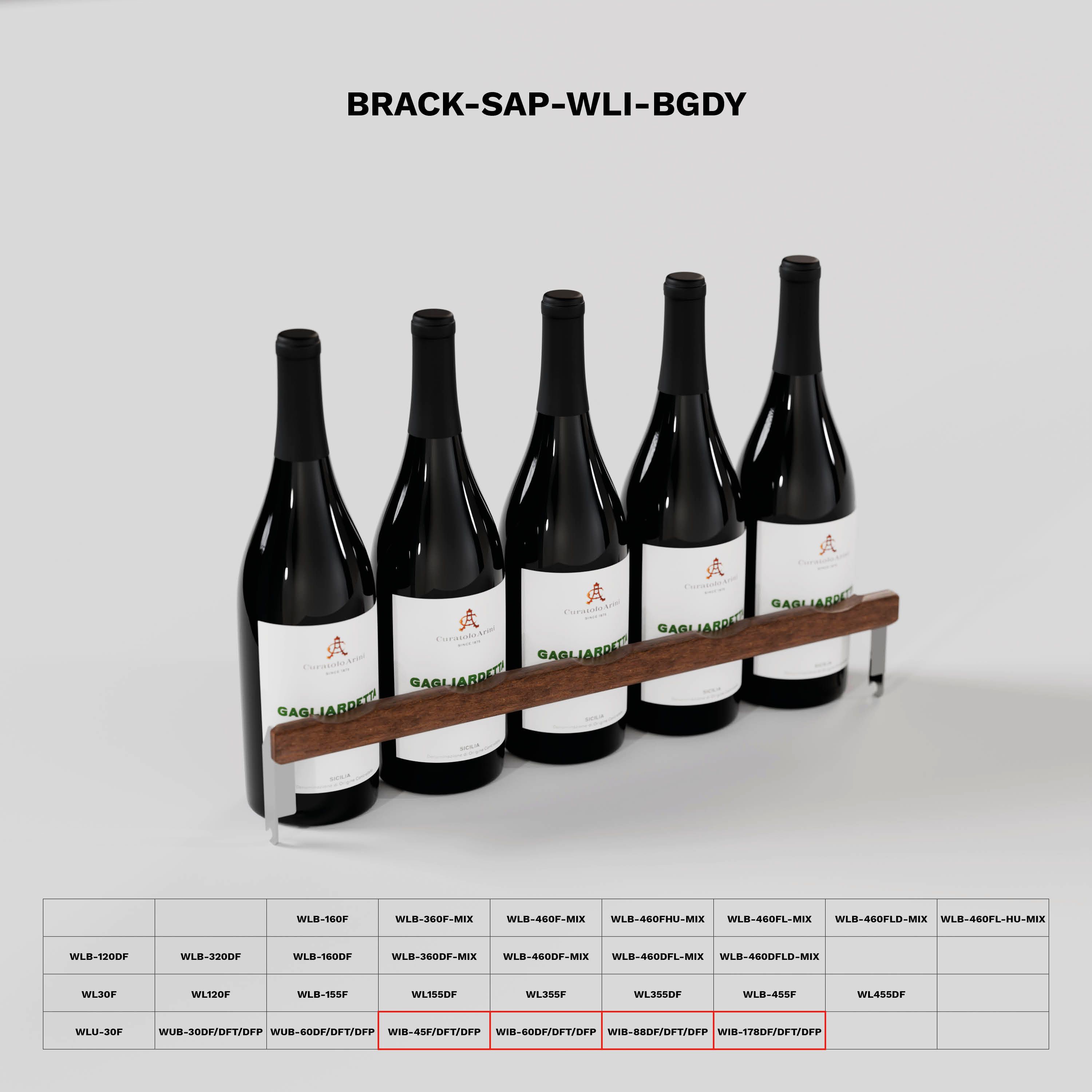 Tilting devices for optimal wine presentation