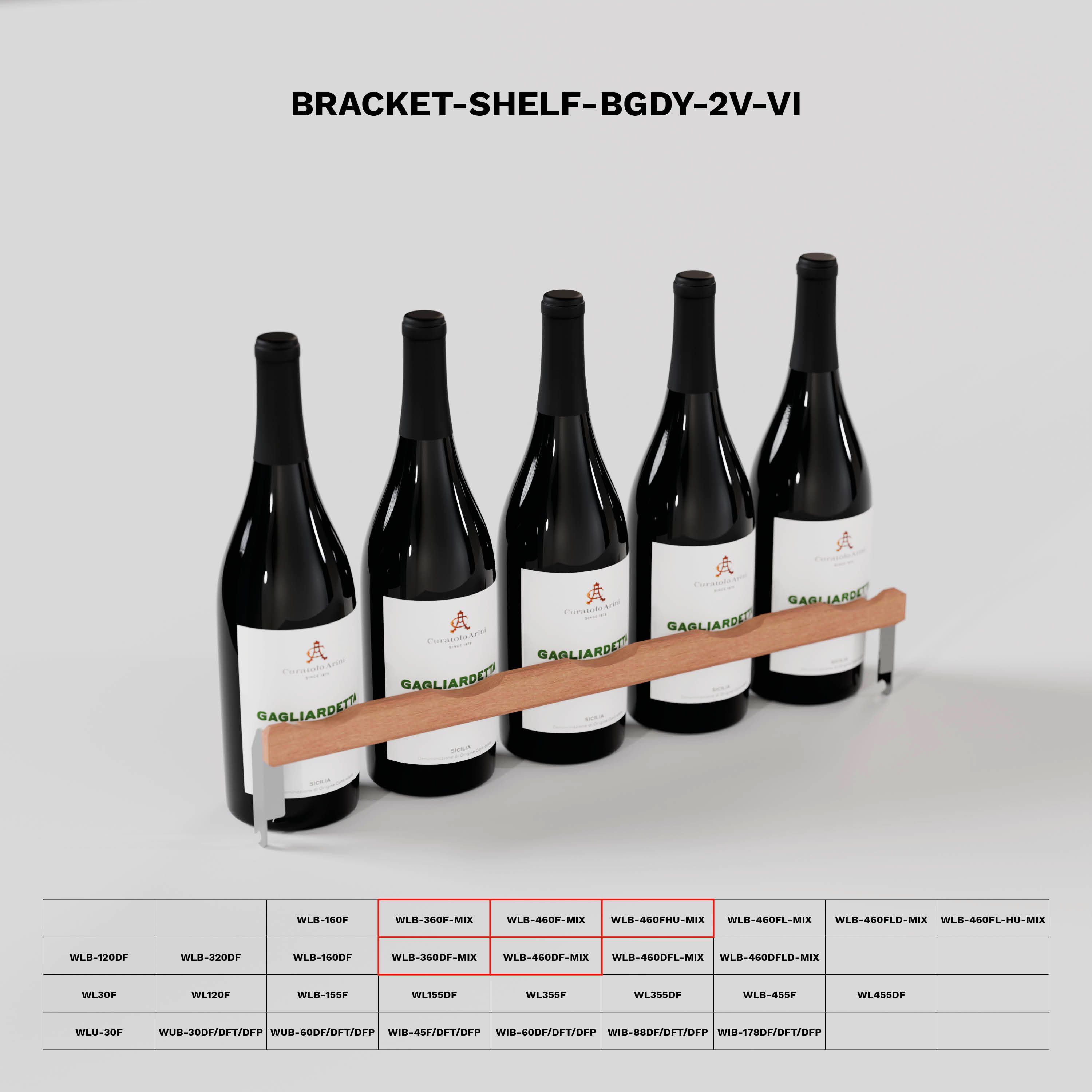 Tilting devices for optimal wine presentation