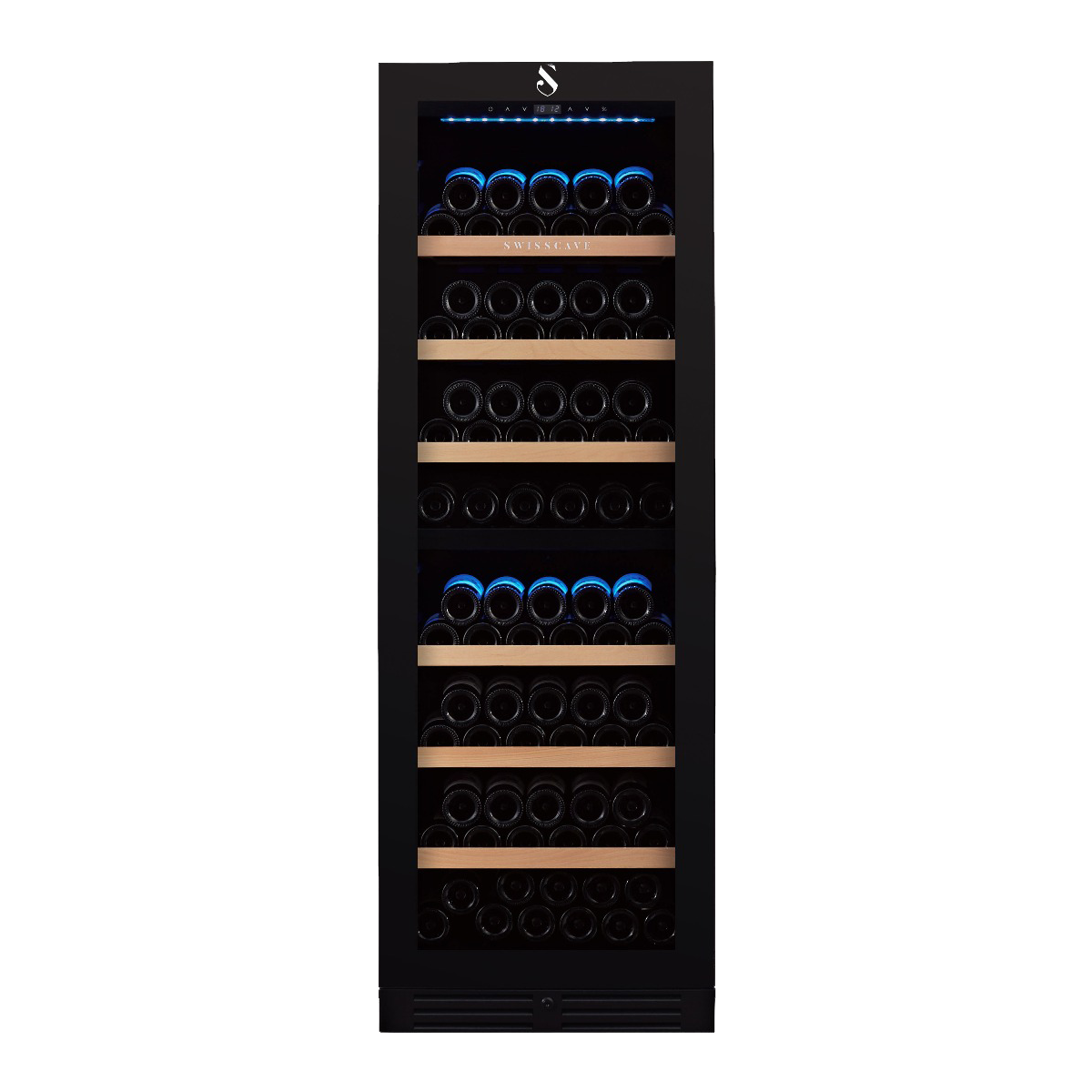 Classic dual zone wine cooler WL455DF, 172cm, 154 bottles, beech