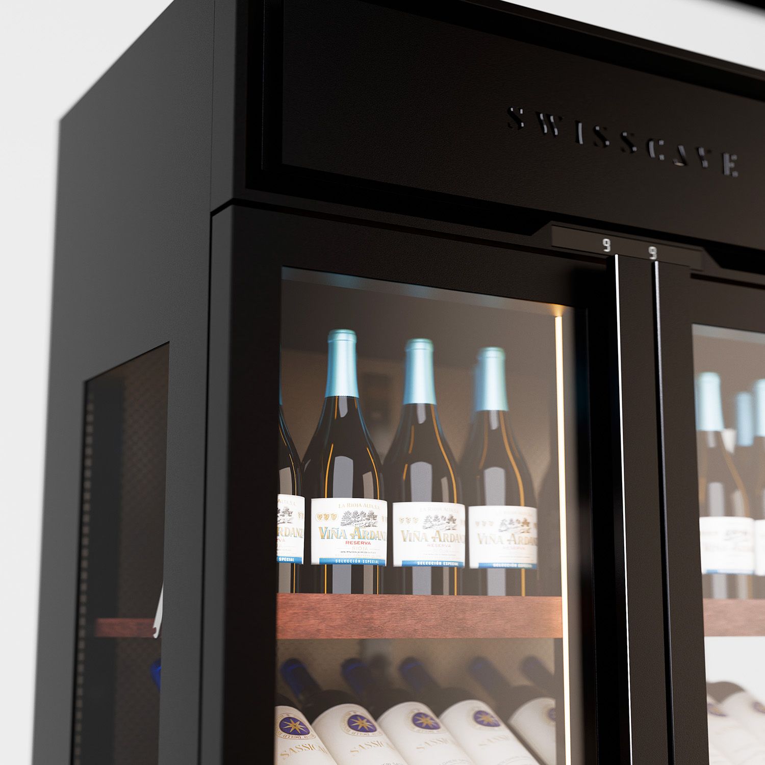 WLA-760FLD, cantinetta a parete monozona | 230 cm | 200 bottiglie