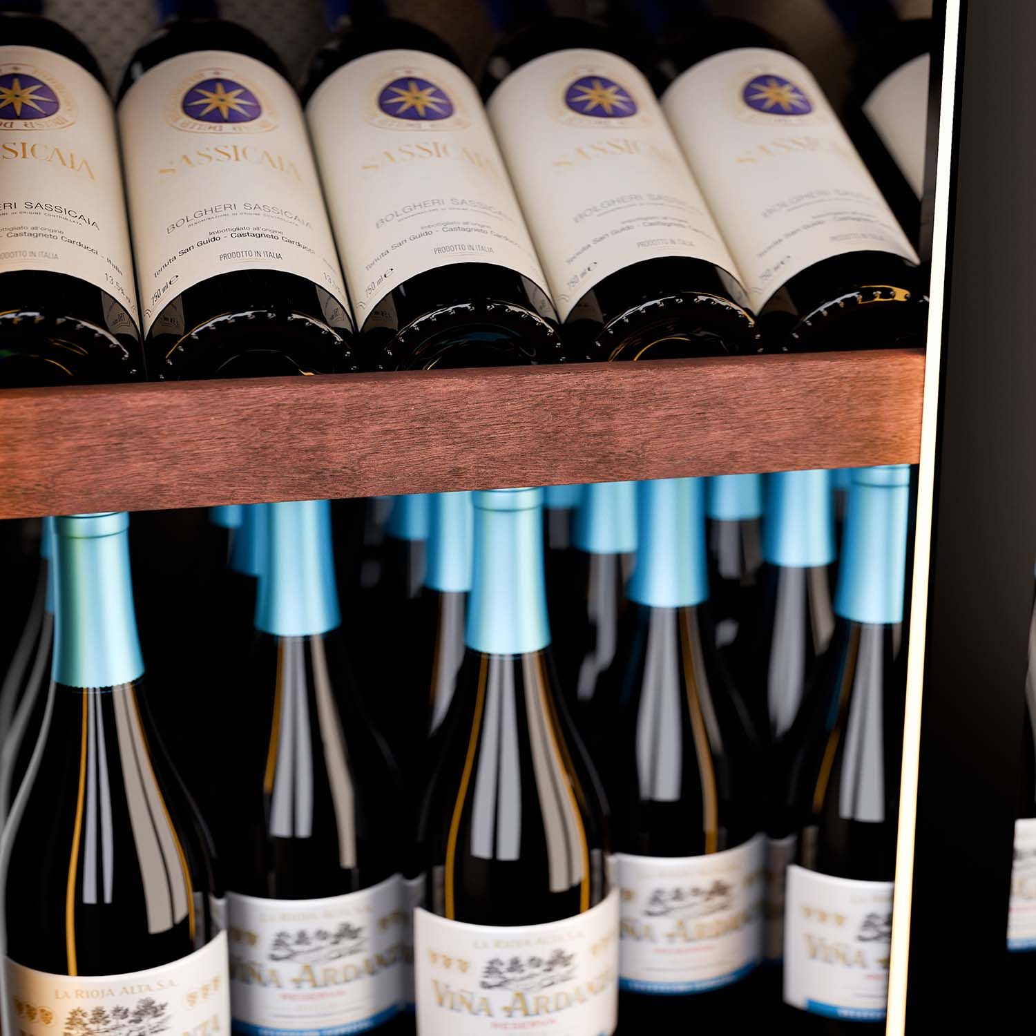 WLA-760FLD, cantinetta a parete monozona | 230 cm | 200 bottiglie