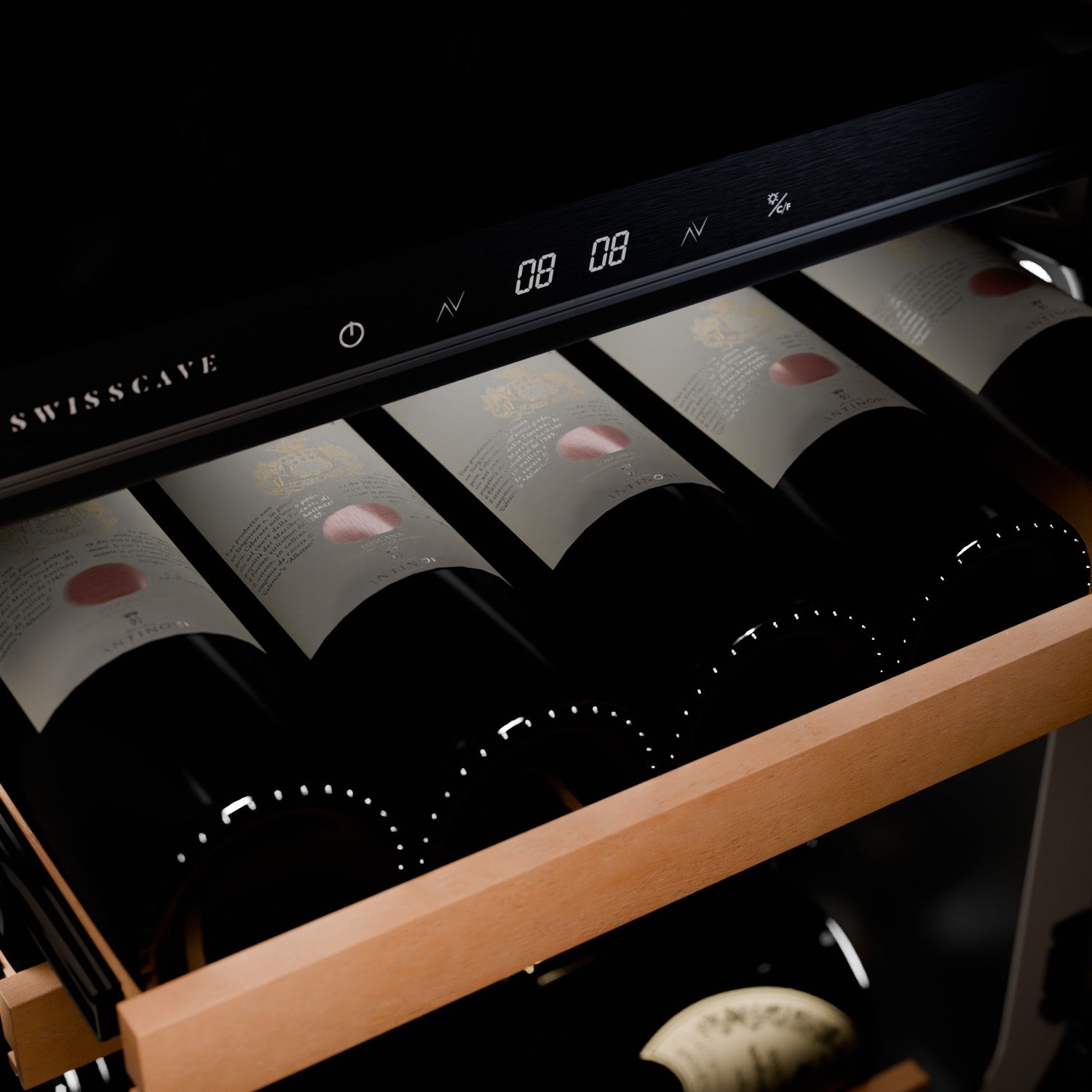Premium dual zone wine cooler WLB-120DF-WHITE, 83cm, 26 bottles
