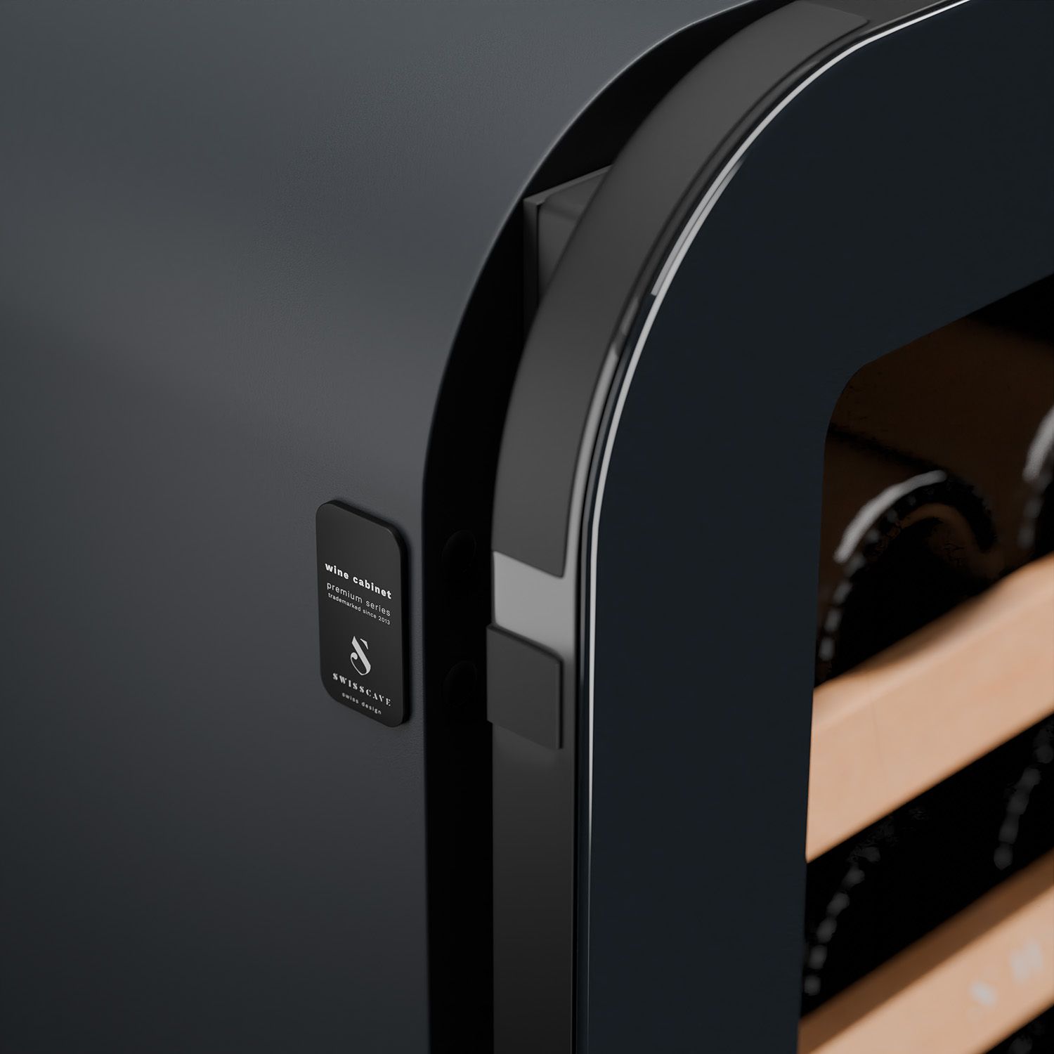 WLB-320DF-BLACK dual zone wine cooler | 160cm | 68 bottles
