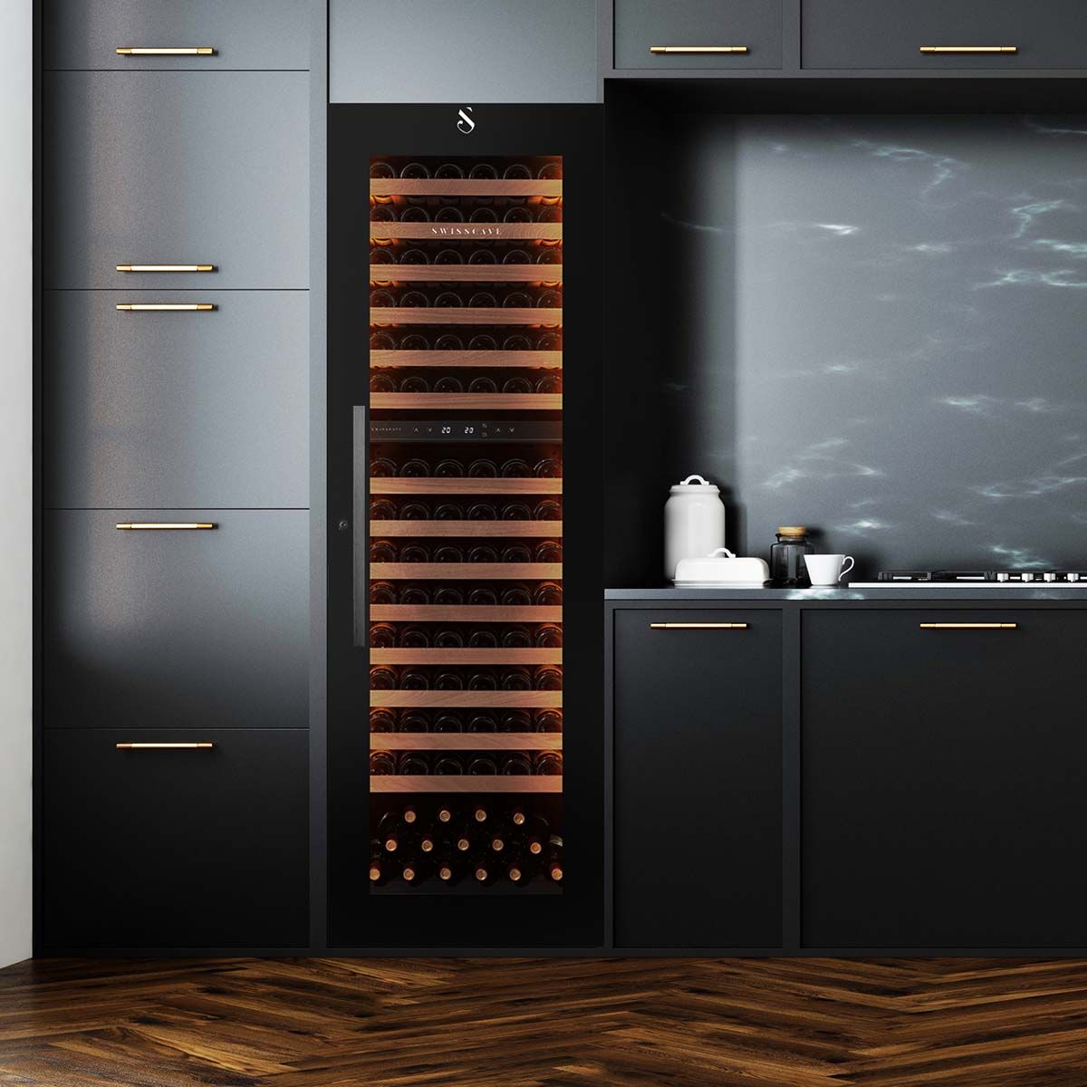 DEMO -25 % |  Built-in dual zone wine cooler WLI-460DF-MIX, 182cm, 94 bottles