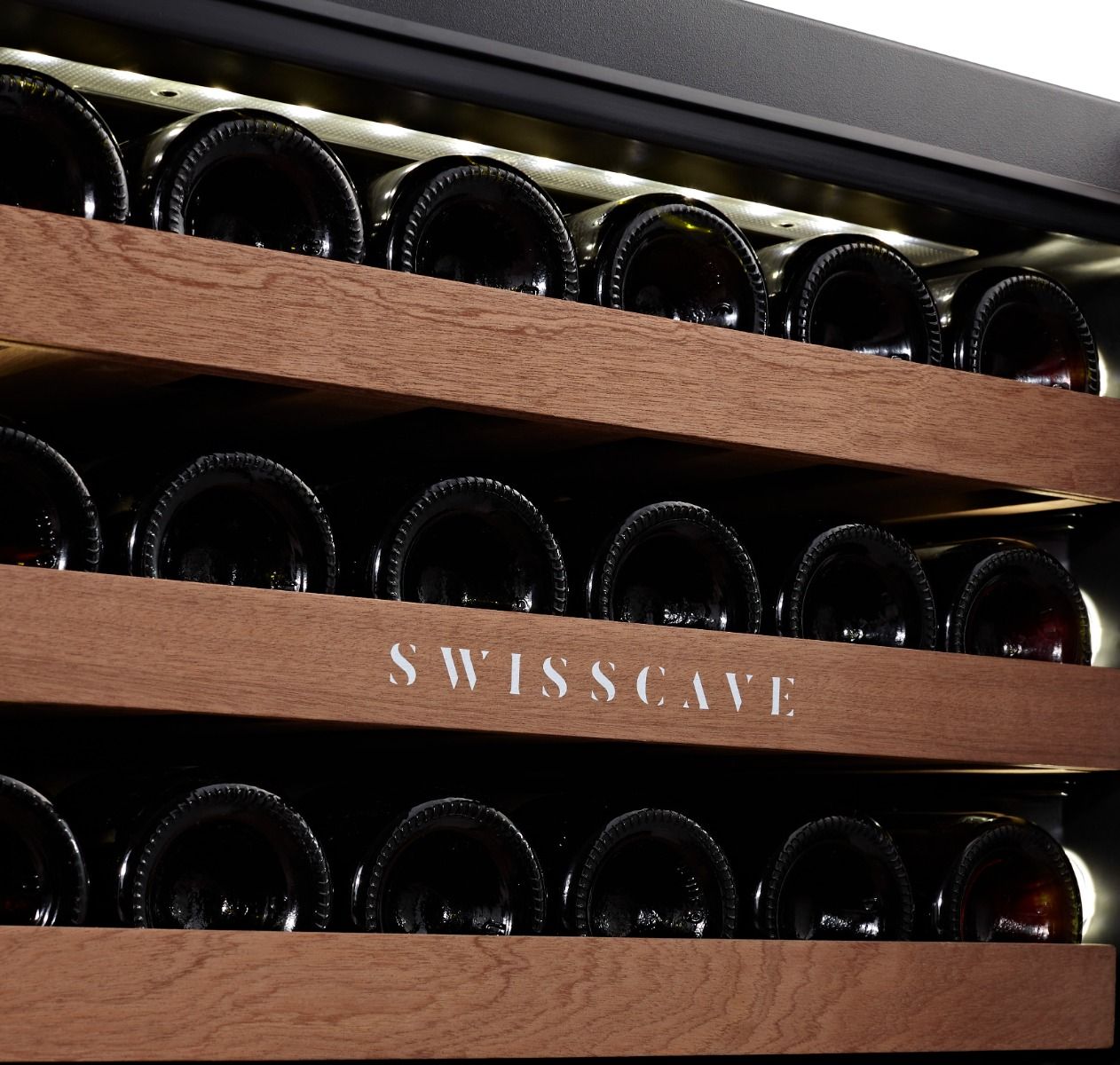 Holztablare mit weisser Innenbeleuchtung im WUB-60DFP