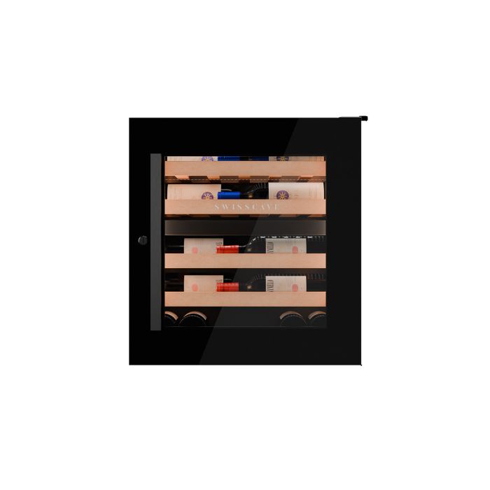 Kitchen built-in wine cooler WIB-60DF-CLASS, 60cm, mahogany wood