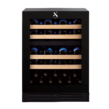 SWISSCAVE CLASSIC EDITION WL155DF Zwei-Zonen-Weinklimaschrank &ndash; Frontansicht